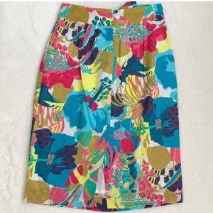 J.Crew Seaside Floral Tie Waist Midi Skirt Size 4
